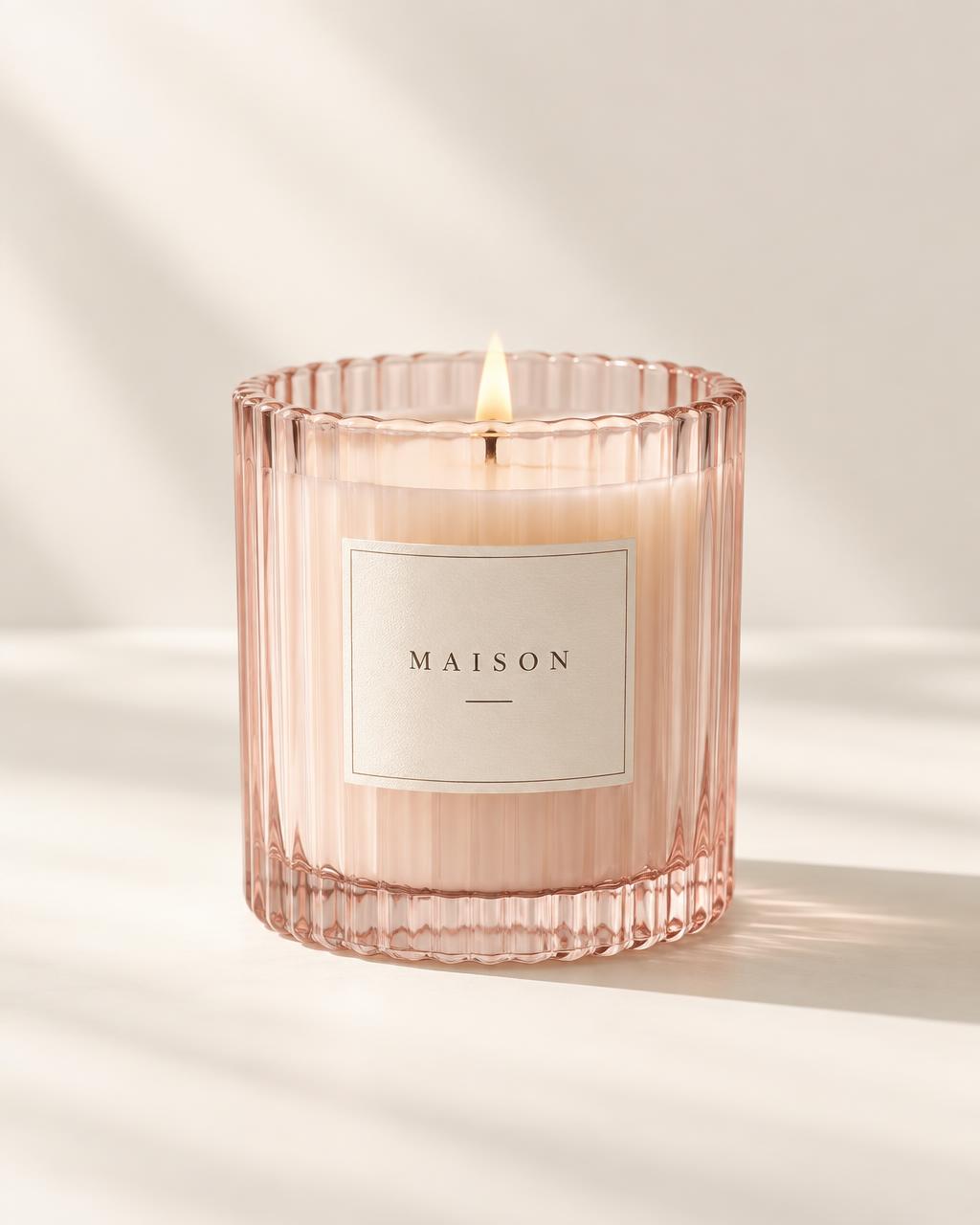 Rosé Matin candle